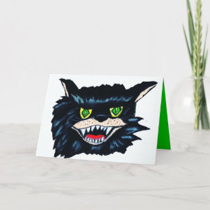 HALLOWEWEEN SCHWARZKATTENKARTE KARTE