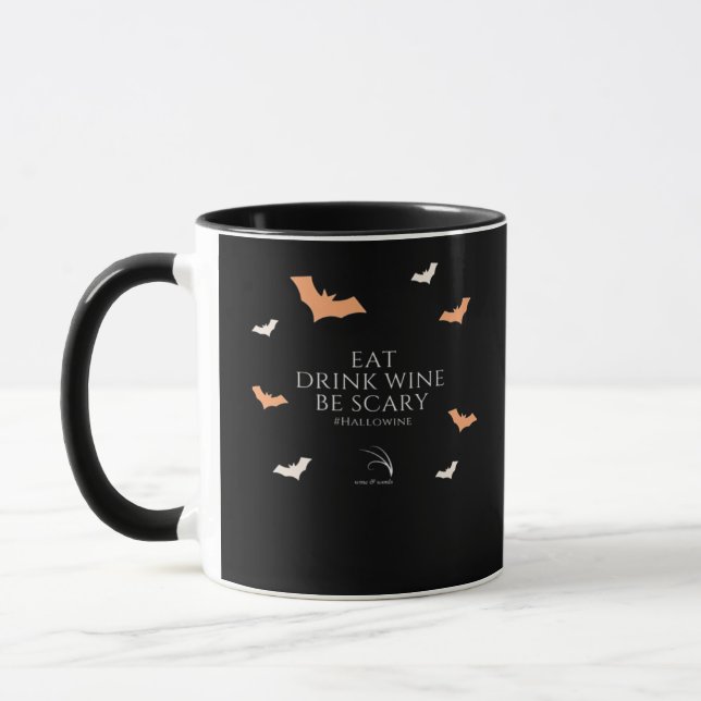 Hallowine Halloween Quote Eat Drink Be Scary Tasse (Links)