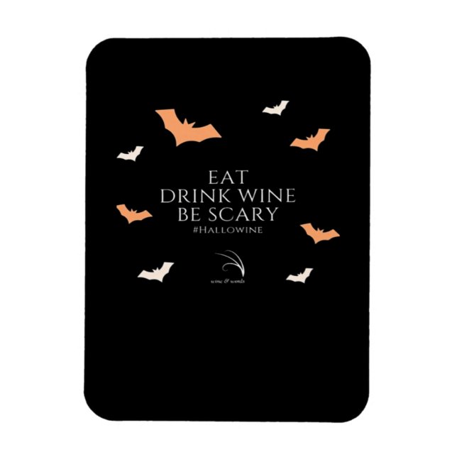 Hallowine Halloween Quote Eat Drink Magnet (Vertikal)