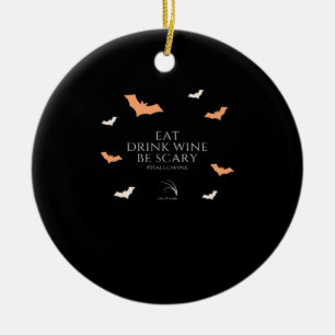 Hallowine Halloween Zitat Iss Trinke Keramik Ornament