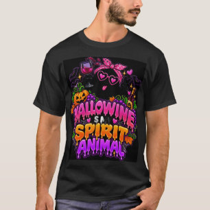 Hallowine ist mein Seelentier Gespenst Wein T-Shirt