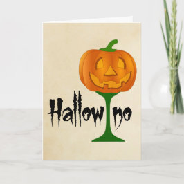 Hallowino Pumpkin Wine Glass Halloween Karte