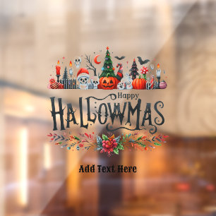 Hallowmas WINDOW DECOR Halloween Weihnachtsmashup Fensteraufkleber