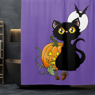 Hallow's Eve Kitty Duschvorhang