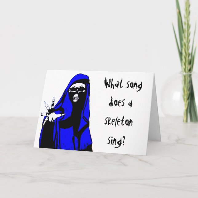 HALLOWWEITE SKELETON JOKcard Karte (Vorderseite)