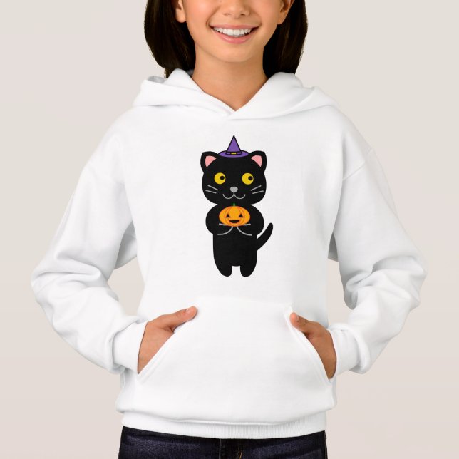 Hallowwen Cat Hoodie (Vorderseite)