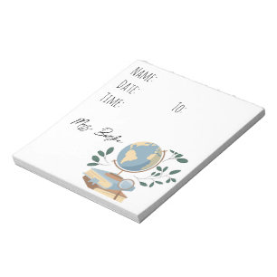 Hallpass für Sozialstudien/Geografie Notizblock