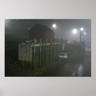 Hall's Harbour Fog At Low Tide Fine Art Print Poster