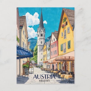 Hallstatt Austria Travel Postkarte