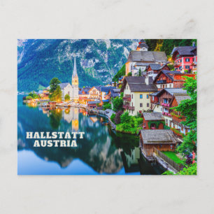 Hallstatt, Österreich Bergsee-Sicht Postkarte