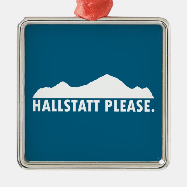 Hallstatt Österreich Bitte Ornament Aus Metall (Vorne)