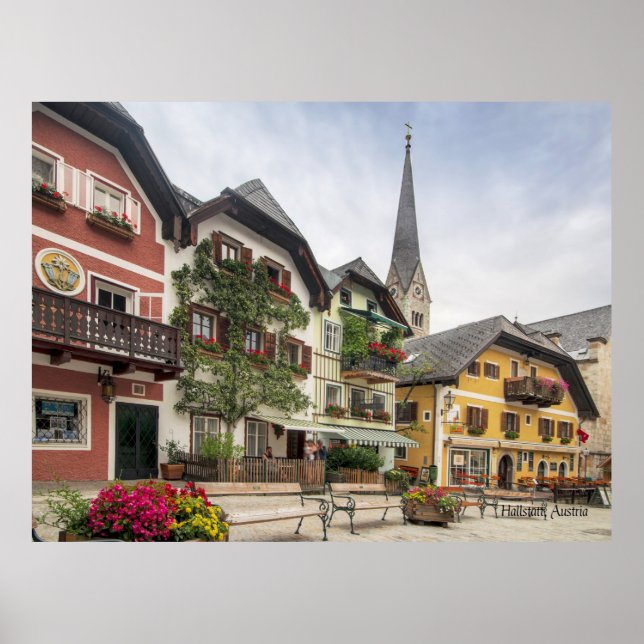 Hallstatt, Österreich, malerisches Foto Poster (Vorne)