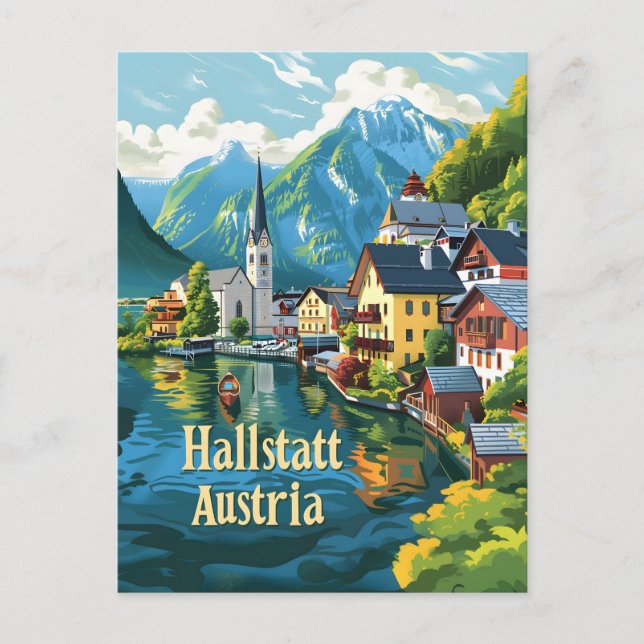 Hallstatt Österreich Postkarte (Vorderseite)