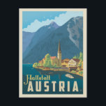 Hallstatt, Österreich Postkarte<br><div class="desc">Anderson Design Group ist eine preisgekrönte Illustrations- und Designfirma in Nashville,  Tennessee. Der Gründer Joel Anderson leitet ein Team talentierter Künstler,  um originale Posterkunst zu kreieren,  die wie Vintage Werbedrucke von den 1920er bis 1960er Jahren aussieht.</div>