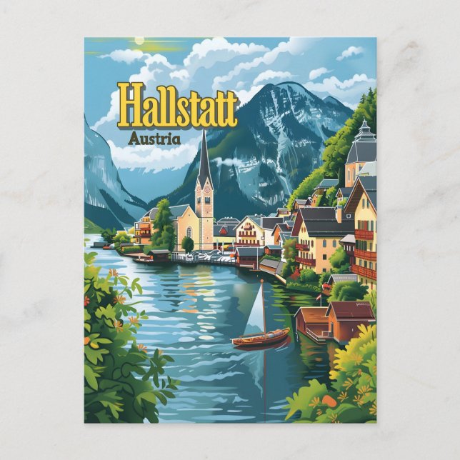 Hallstatt Österreich Postkarte (Vorderseite)