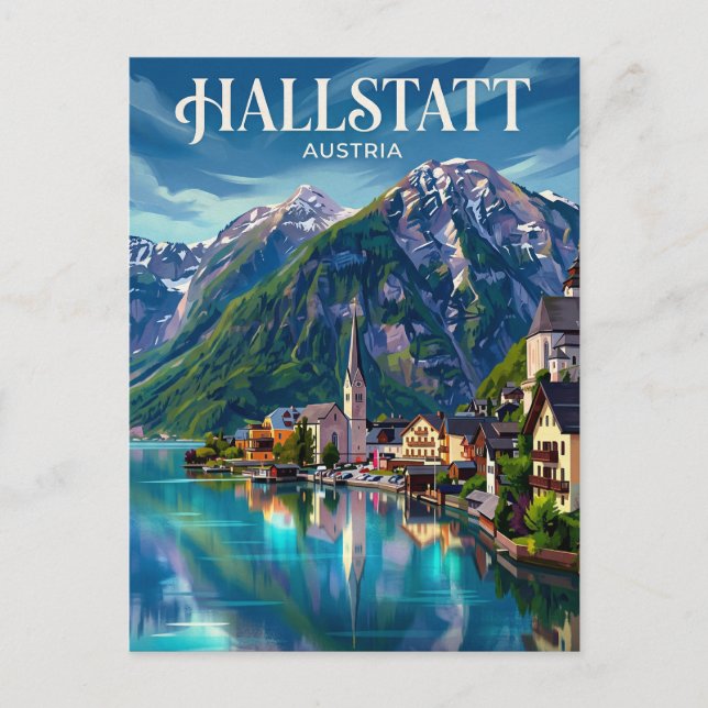 Hallstatt Österreich Postkarte (Vorderseite)