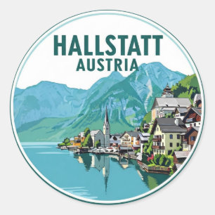 Hallstatt Österreich Reise Runder Aufkleber