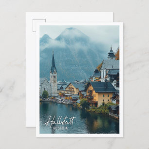 Hallstatt Österreich Schöner Touristenort Postkarte