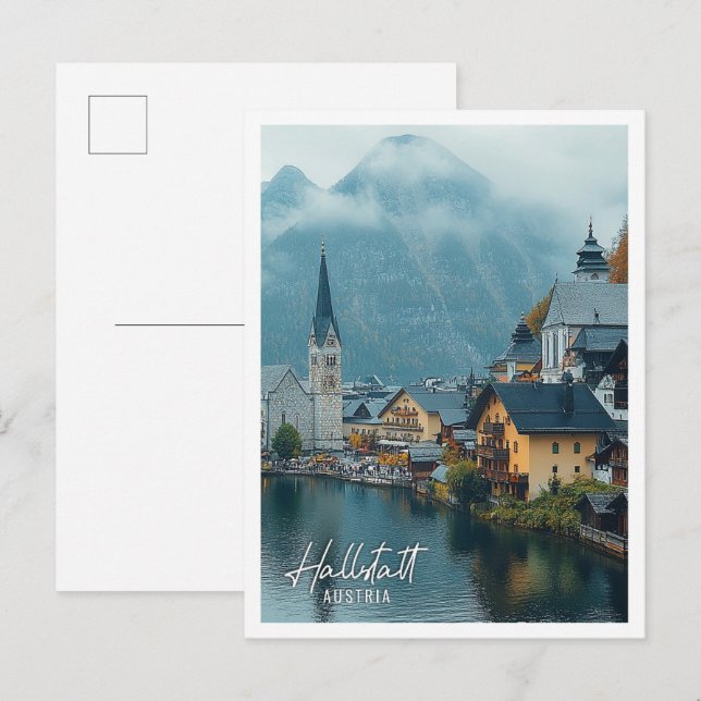 Hallstatt Österreich Schöner Touristenort Postkarte (Vorne/Hinten)