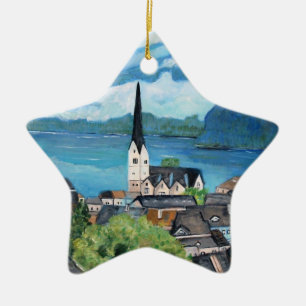 Hallstatt, Österreich-Verzierung Keramikornament