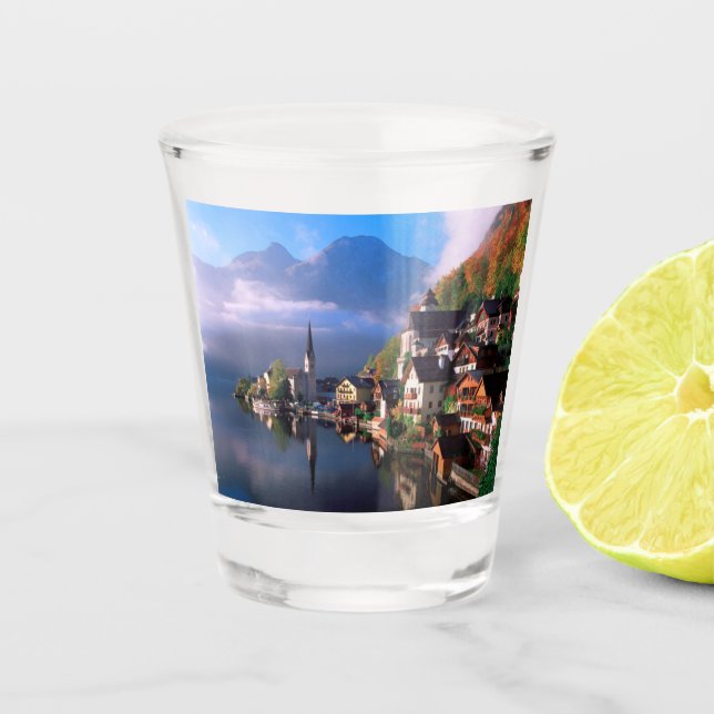 Hallstatt Schnapsglas (Vorderseite)
