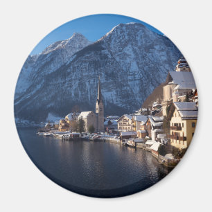 Hallstatt Stadt im Winter Magnet