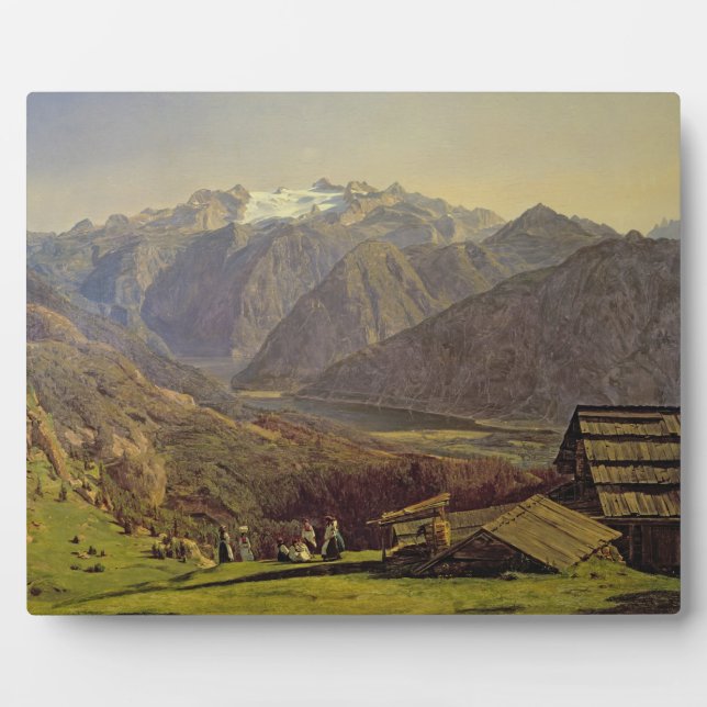 Hallstatter-See (Öl auf Leinwand) Fotoplatte (Vorderseite)