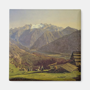 Hallstatter-See (Öl auf Leinwand) Magnet