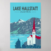 Hallstätter See Österreich Reisen Vintag