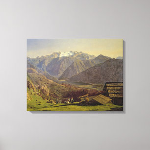 Hallstatter-Sehen Sie (Öl auf Leinwand) Leinwanddruck