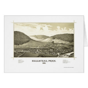 Hallstead, panoramische Karte PAs - 1887