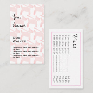"Hallt" Hundewanderer-Preis-Karten wider Visitenkarte