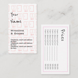 "Hallt" Windows und Tür-Preis-Karten wider Visitenkarte