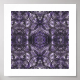 Hallways Abstract Dark Purple Black Watercolor Art Poster