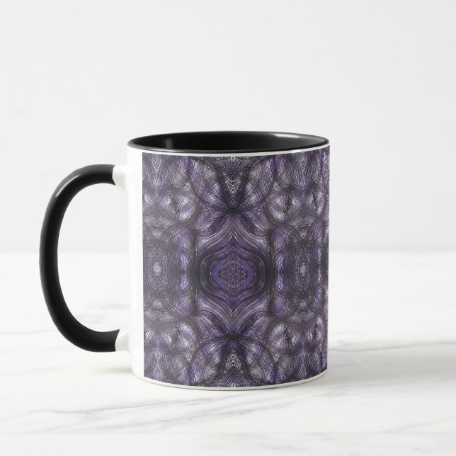 Hallways Abstract Dark Purple Black Watercolor Art Tasse (Links)