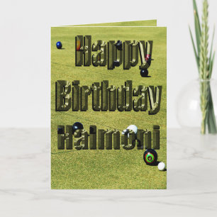Halmoni Lawn Bowls Birthday Card, Karte