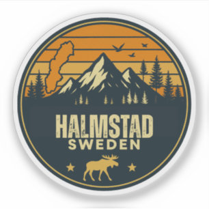 Halmstad, Schweden Sverige Aufkleber
