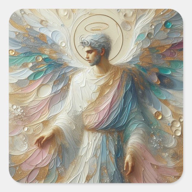 Halo - Angel Series Art Collection Quadratischer Aufkleber (Vorderseite)