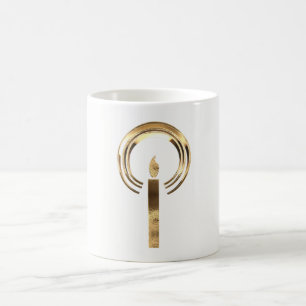 Halo around Candle Flame Elegante Gold Weihnachten Tasse