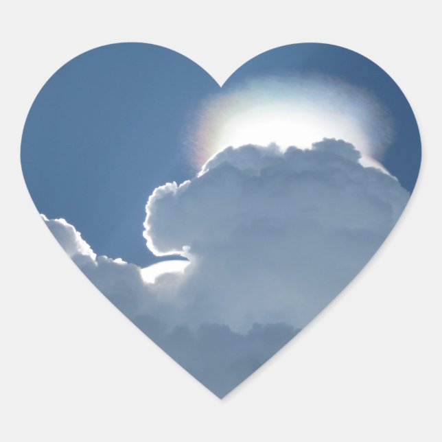 Halo Cloud Formation Heart Sticker (Vorderseite)