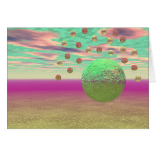 Halo der Monde, abstrakter bunter Kosmos