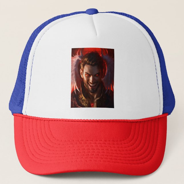 Halo des Teufels: Erleuchten Sie Ihr Spiel mit LED Truckerkappe (Vorderseite)