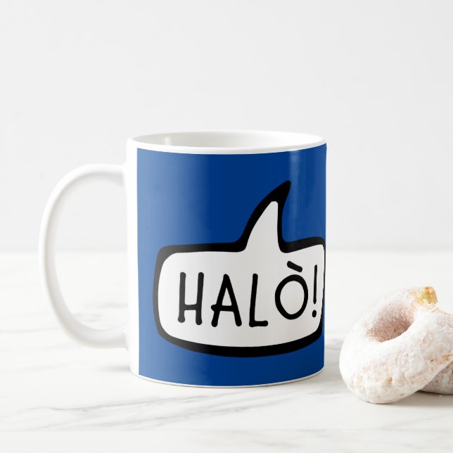 Halò! Hallo im schottischen Gälisch, Gàidhlig Kaffeetasse (Mit Donut)