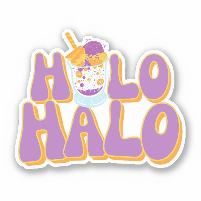 Halo-Halo-Sticker Aufkleber (Vorderseite)