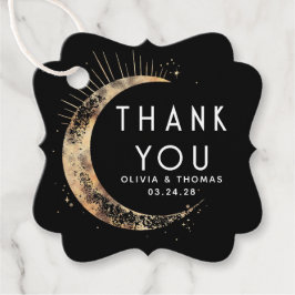 Halo Moon Celestial Mystical Black Danke Geschenkanhänger