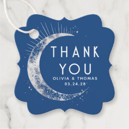 Halo Moon Celestial Mystical Blue Vielen Dank Geschenkanhänger