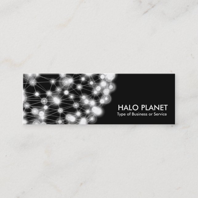 Halo Planet - Schwarz Mini Visitenkarte (Vorderseite)