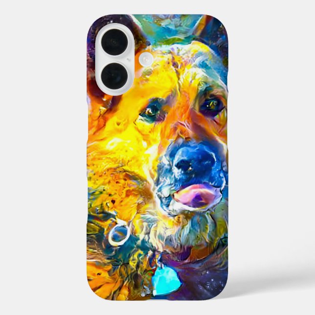 Halo: Portrait eines deutschen Hirten Case-Mate iPhone Hülle (Rückseite)