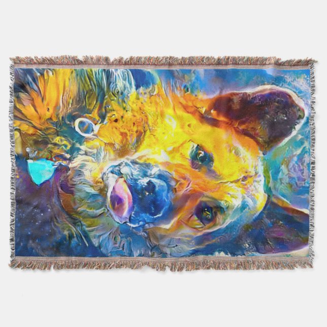 Halo: Portrait eines deutschen Hirten Decke (Vorderseite)