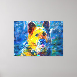 Halo: Portrait eines deutschen Hirten Leinwanddruck